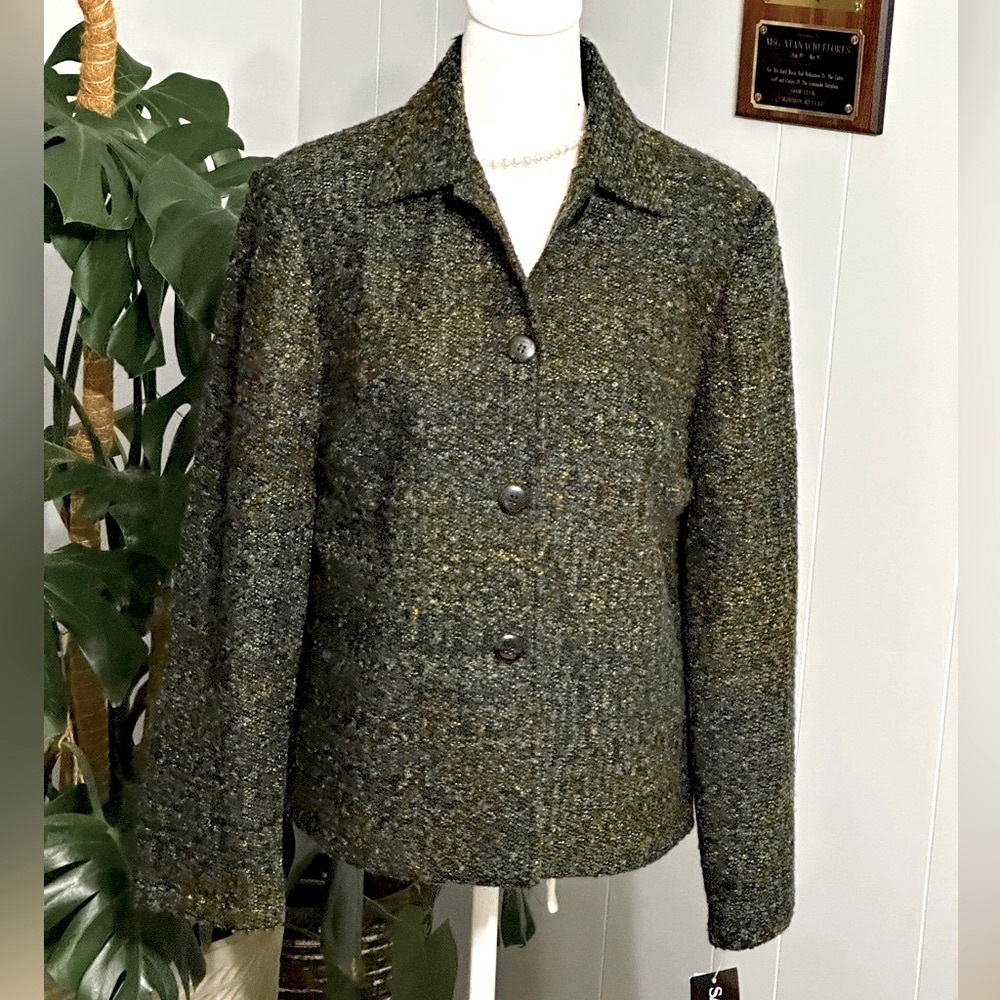 🛍️ NWT Sag Harbor 4 button shirt style jacket/ blazer Size 12